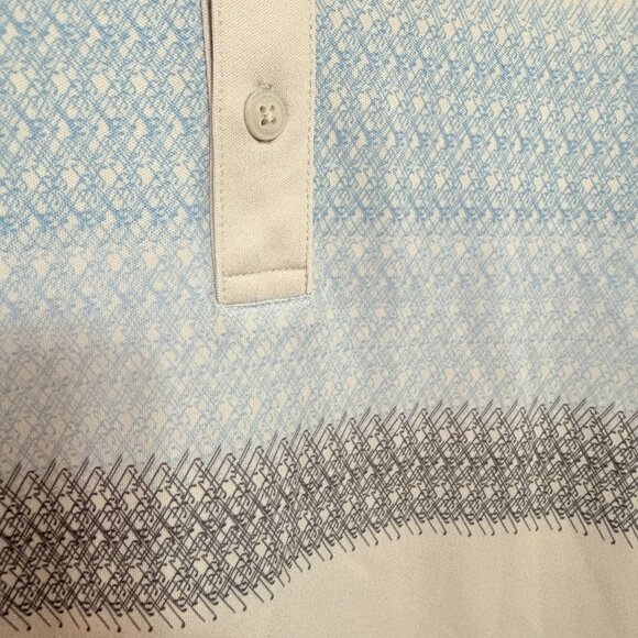 Walter Hagen P11 "Club Chest Stripe" Men's Polo Glacier Grey - Size: Large - NWT - Picture 5 of 14